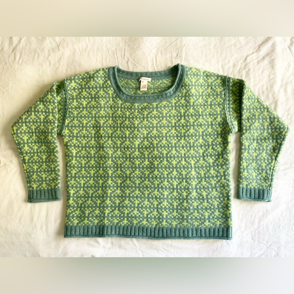 Sundance lambs wool & angora boxy sweater